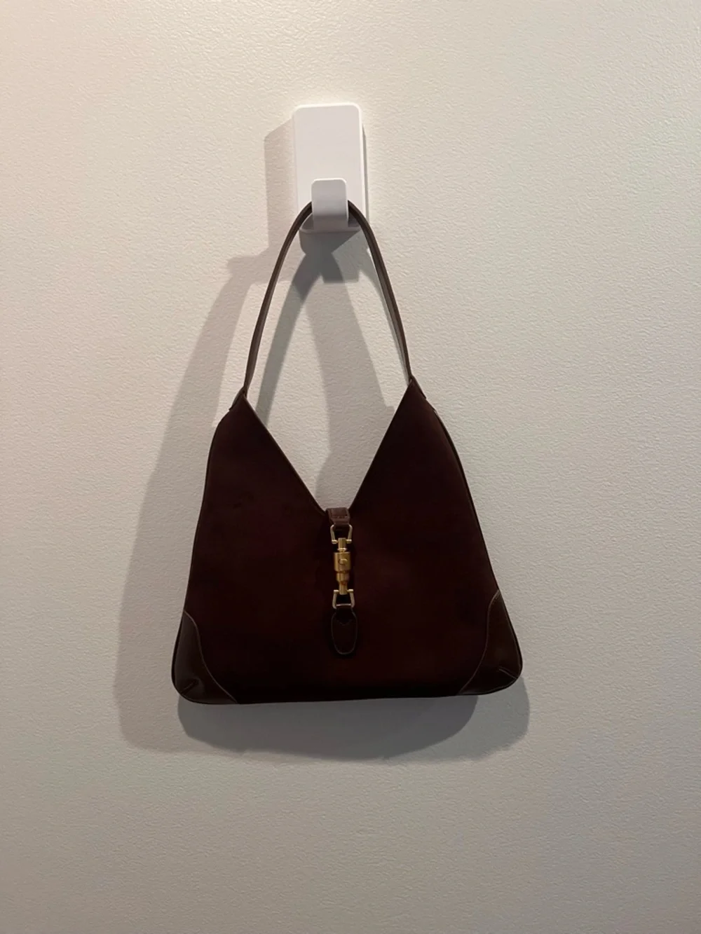 Brown Suede Shoulder Bag - Picture 4 of 12